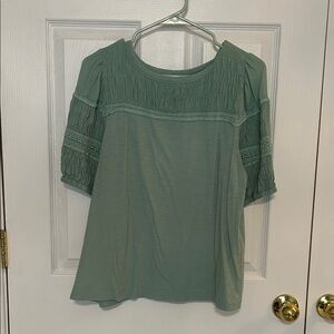 LOFT Sage Green Short Sleeve Top